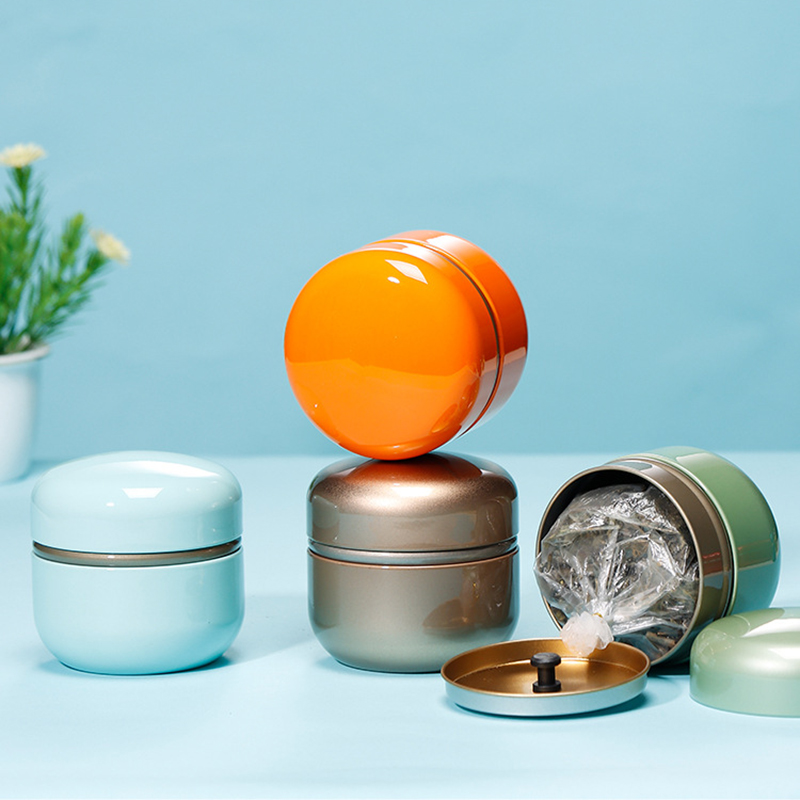 Tin Container Lid - 50g 電気メッキブリキ茶保存缶 - コーヒー/キャンディ/スパイス用の気密金属キャニスター、蓋付き詰め替え可能な空の容器