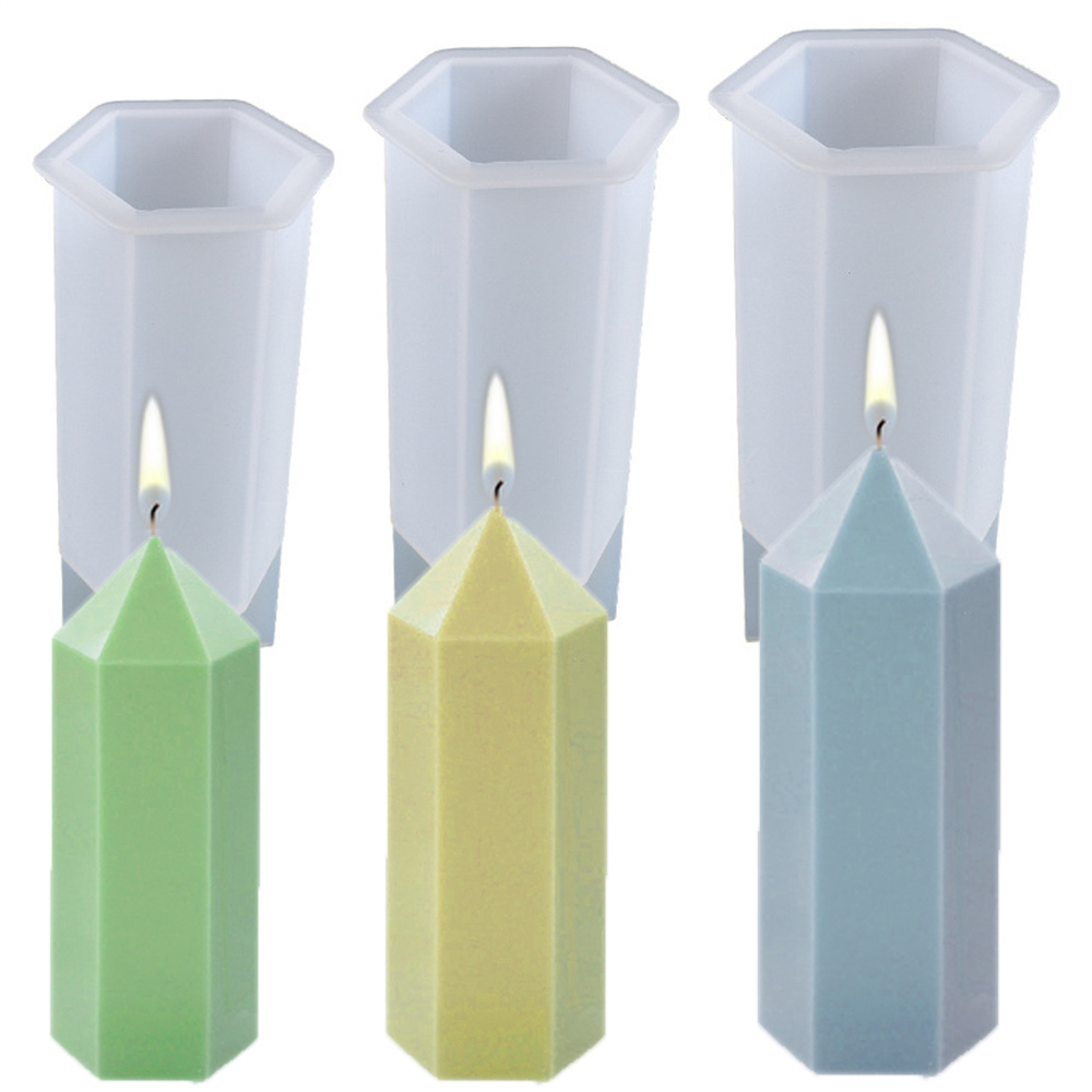 Candle Making Kits - 六角形のシリコンキャンドルモールド,樹脂石鹸型,日曜大工,キャンドル作成用石膏,ツール,アクセサリーキット,家の装飾,3D