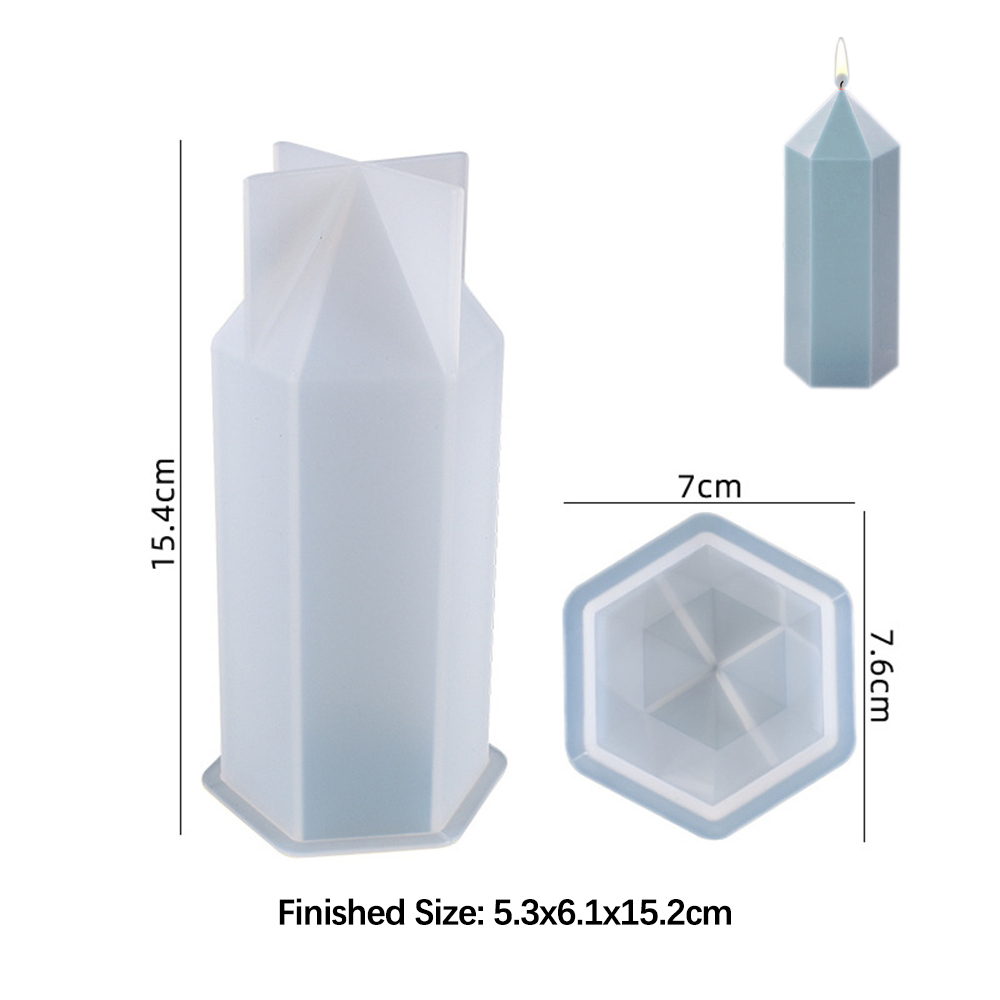 六角形のシリコンキャンドルモールド,樹脂石鹸型,日曜大工,キ - Candle Making Kits のレビューと価格