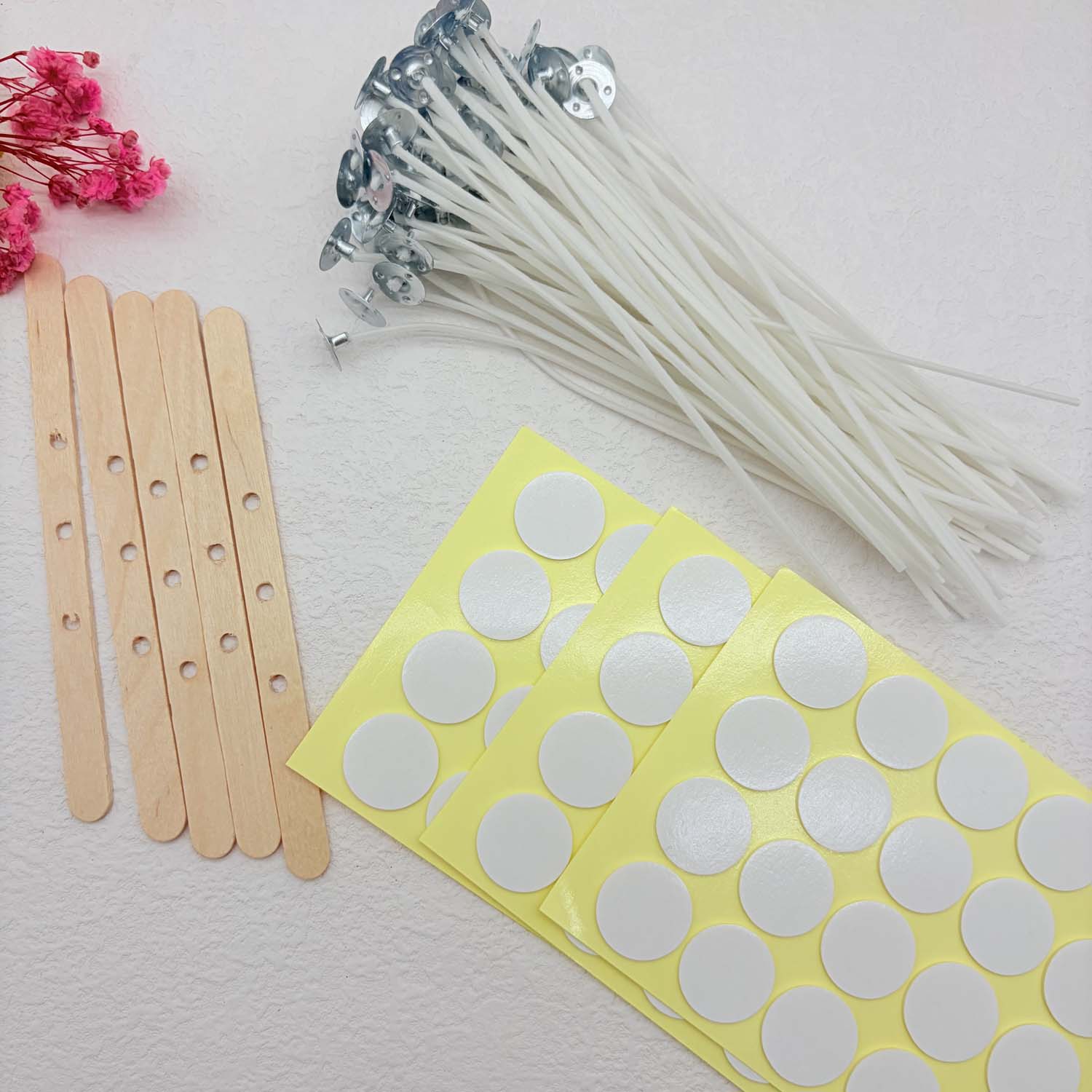 1セットのキャンドル作りDIYキット、無煙キャンドル、綿芯、 - Candle Making Kits のレビューと価格