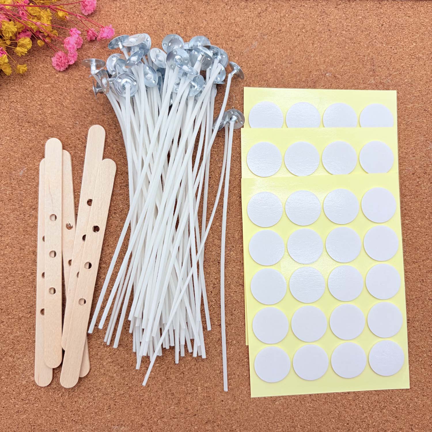 1セットのキャンドル作りDIYキット、無煙キャンドル、綿芯、 - Candle Making Kits のレビューと価格