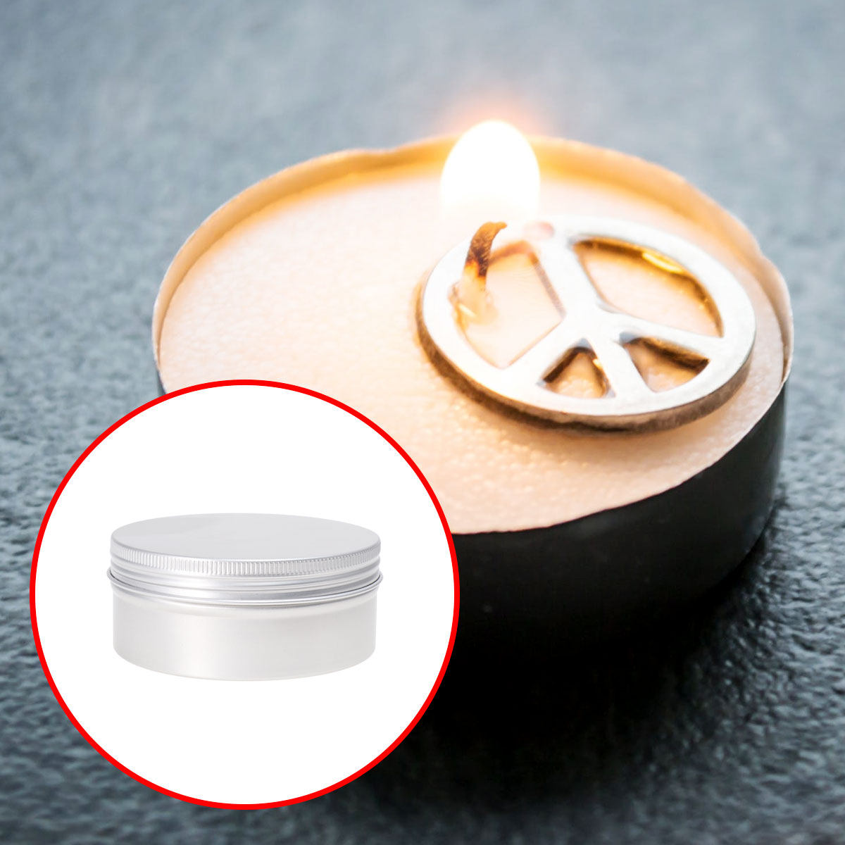 10個入り、ねじ込み式のアルミ製缶。再利用可能な円形の蓋付き - Tin Container Lid のレビューと価格
