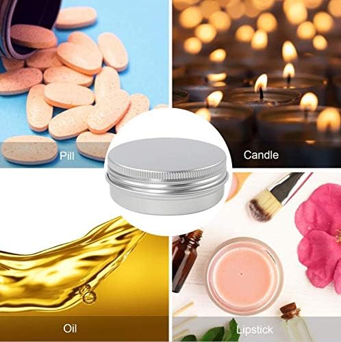 ネジ蓋付きの空のアルミニウムビン、シルバーメタル缶、真空スパ - Candle Making Jug のレビューと価格