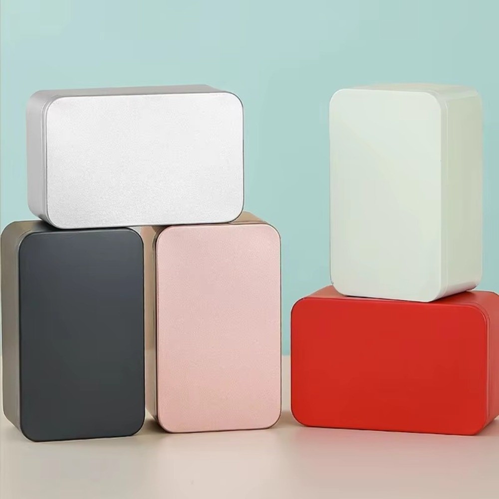 新しい無地のブリキ缶、蓋付きティーケース、正方形の収納ボック - Tin Container Lid のレビューと価格